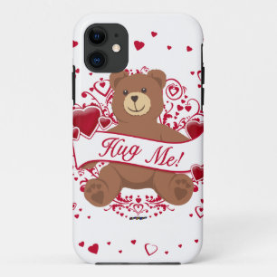 Coque iPhone 11 Câlins ! Ours en peluche de la Saint-Valentin