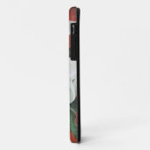 Coques Case-Mate iPhone Calla Lilies Sur Un Arrière - plan Rouge (Dos/Gauche)