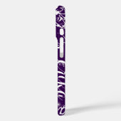 Coques Case-Mate iPhone Calligraphie de la fille violette Typographie Nom (Verso / Gauche)