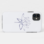 Coques Case-Mate iPhone Calligraphie de Lotus (bleue) (Dos (Horizontal))