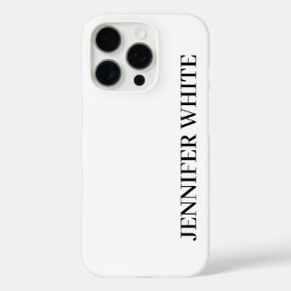 Coques iPhone 16 Pro Calligraphie Élégante Noir & Blanc Gras Retro
