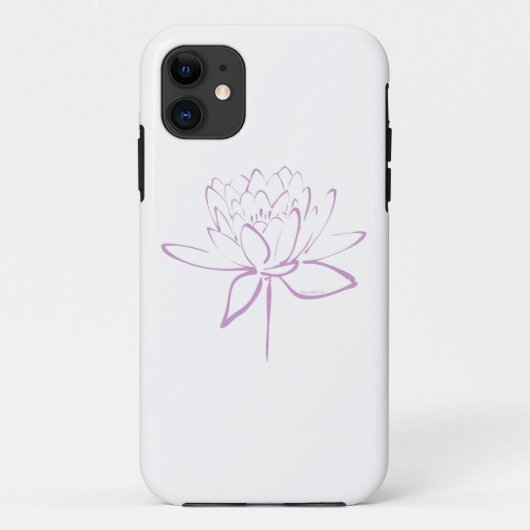 Coques Case-Mate iPhone Calligraphie Lotus (Lavande) (Dos)