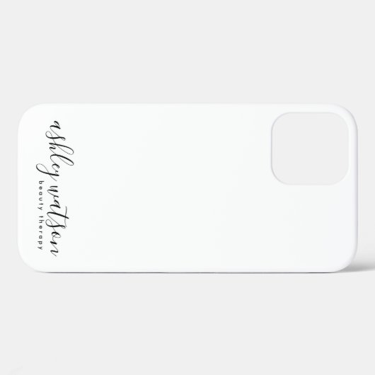 Coques Case-Mate iPhone Calligraphie manuscrite simple et moderne blanc cl (Verso (horizontal))