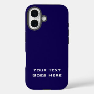 Coques iPhone 16 Calligraphie minimaliste élégante en bleu foncé