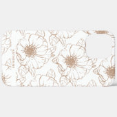 Coques Case-Mate iPhone Camel| Schéma floral Boho personnalisé (Verso / Droite)