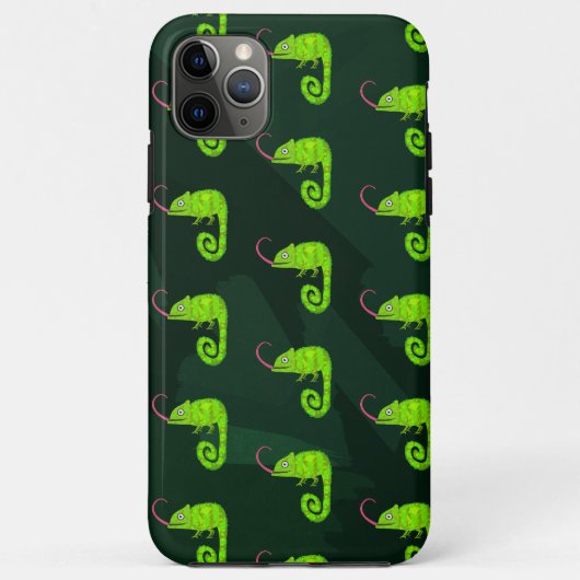 Coques Case-Mate iPhone Caméléon mignon vert (Dos)