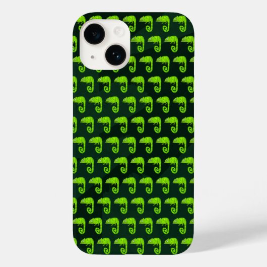 Coques Case-Mate iPhone Caméléon mignon vert (Verso)