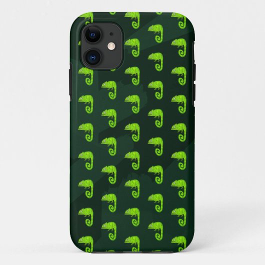 Coques Case-Mate iPhone Caméléon mignon vert (Dos)