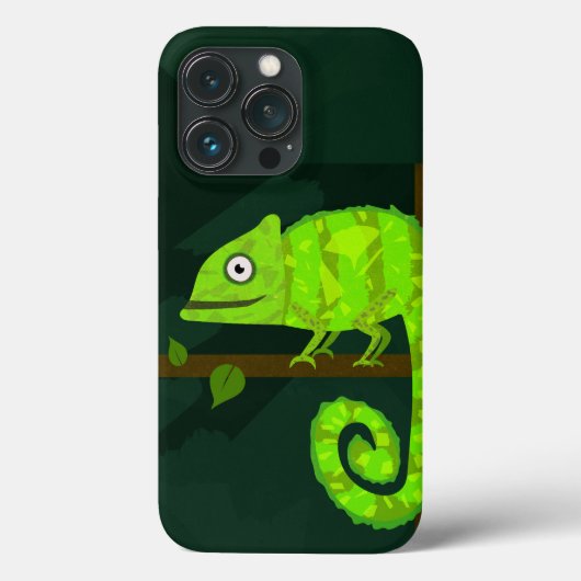 Coques Case-Mate iPhone Caméléon mignon vert (Verso)