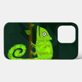 Coques Case-Mate iPhone Caméléon mignon vert (Verso (horizontal))