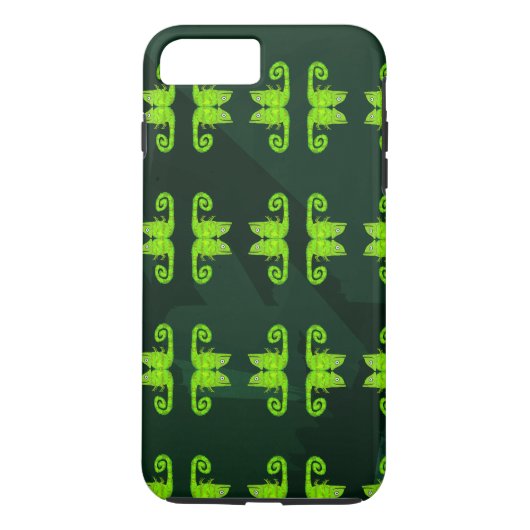 Coques Case-Mate iPhone Caméléon mignon vert (Dos)