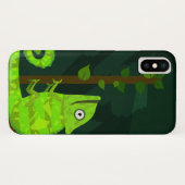 Coques Case-Mate iPhone Caméléon mignon vert (Dos (Horizontal))