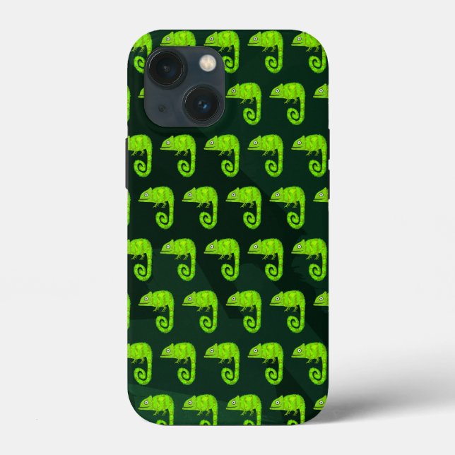 Coques Case-Mate iPhone Caméléon mignon vert (Verso)