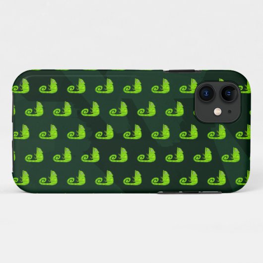 Coques Case-Mate iPhone Caméléon vert mignon (Dos (Horizontal))
