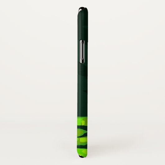 Coques Case-Mate iPhone Caméléon vert mignon (Dos/Droite)