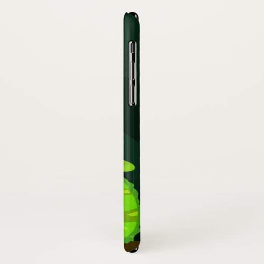 Coques Case-Mate iPhone Caméléon vert mignon (Dos/Gauche)