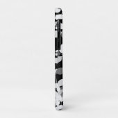 Coques Case-Mate iPhone CAMELLIAS BLANCS NOIRS, Floral Foncé FEUILLE (Dos/Gauche)