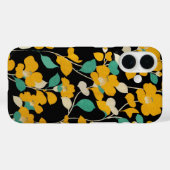 COQUES Case-Mate iPhone CAMELLIAS JAUNES, FEUILLES BLANCS VERTS NOIR (Verso (horizontal))