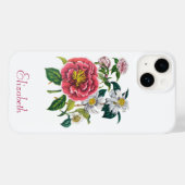 Coques Case-Mate iPhone Camellias personnalisés (Verso (horizontal))