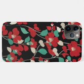 Coques Case-Mate iPhone CAMELLIAS ROUGES, FEUILLES BLANCS VERTS NOIR Flora (Dos (Horizontal))