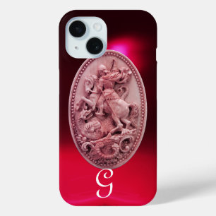 COQUE POUR iPhone 15 CAMEO ANTIQUE / MONOGRAMME SAINT GEORGE ET DRAGON