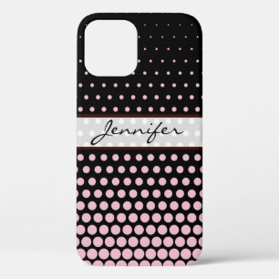 Case-Mate iPhone Case Cameo Pink Polka Point Élégant Noir moderne