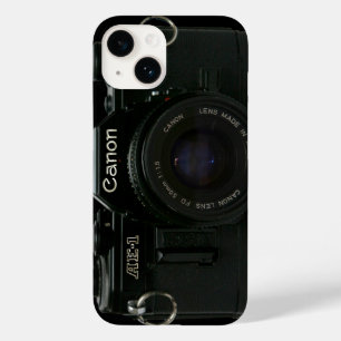 Coque Pour iPhone 14 Caméra Vintage noire Canon AE-1