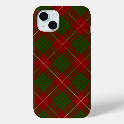 Coques Case-Mate iPhone Cameron tartan rouge vert plaid (Verso)