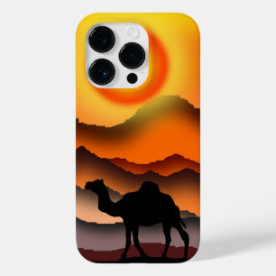 Coque Pour iPhone 14 Pro Camille Au Désert Du Coucher Du Soleil