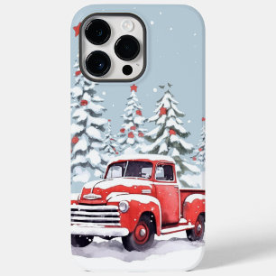 Coque Pour Pour iPhone 14 Pro Max Camion de sapin de Noël 