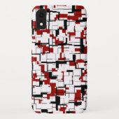 Coques Case-Mate iPhone Camion numérique noir blanc Motif rouge (Dos)