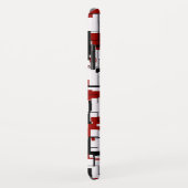 Coques Case-Mate iPhone Camion numérique noir blanc Motif rouge (Dos/Droite)