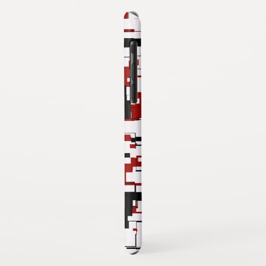 Coques Case-Mate iPhone Camion numérique noir blanc Motif rouge (Dos/Gauche)