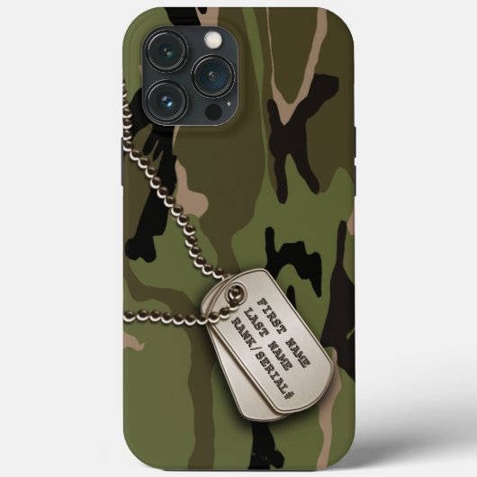 Coques Case-Mate iPhone Camion vert militaire avec étiquette de chien (Verso)