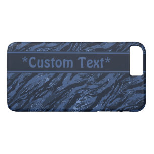 Etui iPhone Case-Mate Camo à rayures bleues avec texte personnalisé