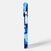 Coques Case-Mate iPhone Camo bleu Abstrait Motif (Verso / Gauche)