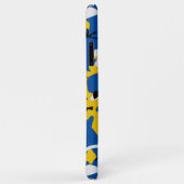 Coques Case-Mate iPhone Camo bleu et jaune (Dos/Droite)