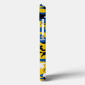 Coques Case-Mate iPhone Camo bleu et jaune (Verso / Gauche)