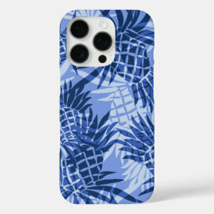 Coques iPhone 16 Pro Camo d'ananas bleu hawaïen