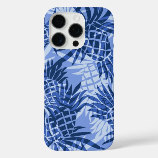 Coques Case-Mate iPhone Camo d'ananas bleu hawaïen (Verso)