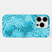 Coques Case-Mate iPhone Camo d'ananas Turq hawaïen (Verso (horizontal))