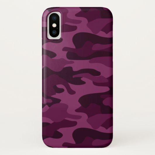 Coques Case-Mate iPhone Camo de couleur violette tyrienne (Dos)