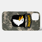 Coques Case-Mate iPhone Camo de la 101e division aéroportée "Eagles hurlan (Verso (horizontal))