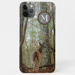 Case-Mate iPhone Case Camo Deer dans le brouillard avec monogramme sur b