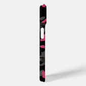 Coques Case-Mate iPhone Camo diagonale rose noir avec lignes de contour (Verso / Droite)