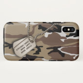Coques Case-Mate iPhone Camo du désert militaire avec un chien (Dos (Horizontal))