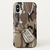 Coques Case-Mate iPhone Camo du désert militaire avec un chien (Dos)
