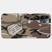 Coques Case-Mate iPhone Camo du désert militaire avec un chien (Dos (Horizontal))