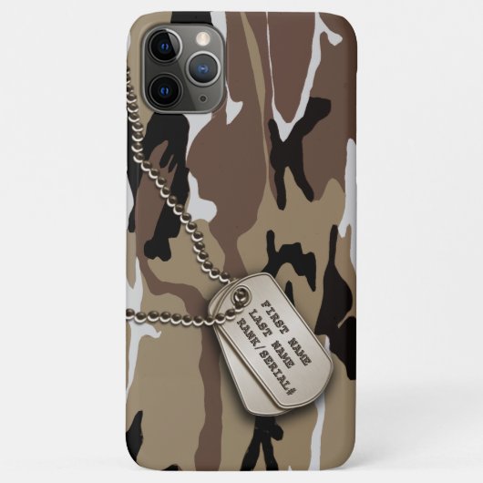 Coques Case-Mate iPhone Camo du désert militaire avec un chien (Dos)