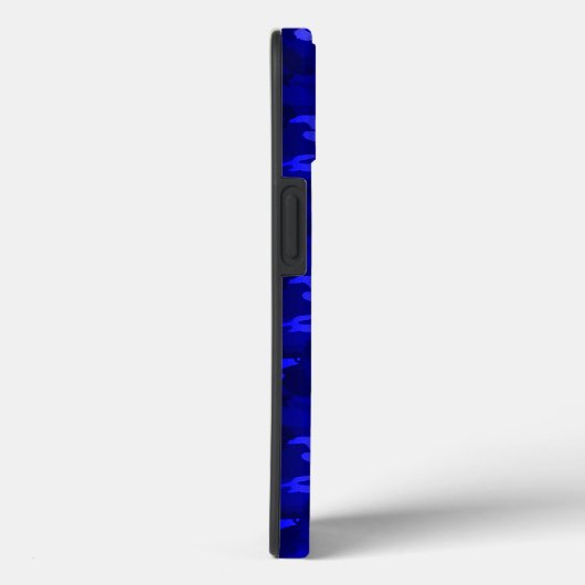 Coques Case-Mate iPhone Camo en bois bleu 3D (Verso / Droite)